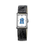 Logo Printed Watch with rectangle shape bezel and dial - Silver