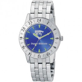 Men's Screen Printed Blue Dial Round Face Watch Logo Printed  Men