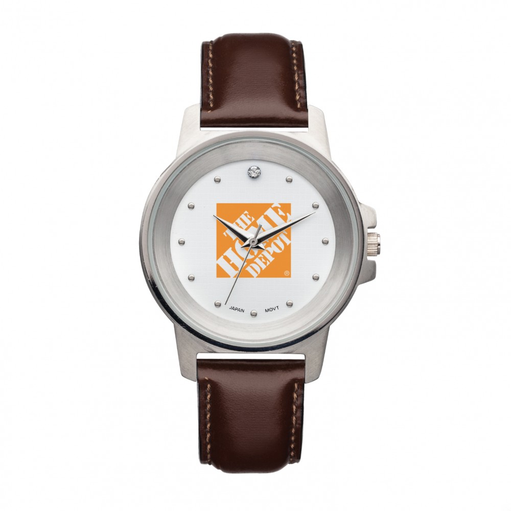 The Refined Watch - Mens - White/Clear/Brown Logo Printed