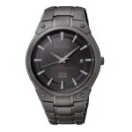 Branded Seiko Men's Solar Black Ion Stainless Steel Dress Bracelet Watch