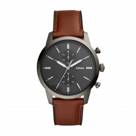 Logo Printed Fossil Townsman Men's Stainless Steel Dress Watch  Logo Printed Fossil Townsman Men