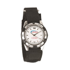 The Vivacious Watch - Mens - White/Silver/Black Custom Imprinted  The Vivacious Watch - Mens - White/Silver/Black Custom Imprinted