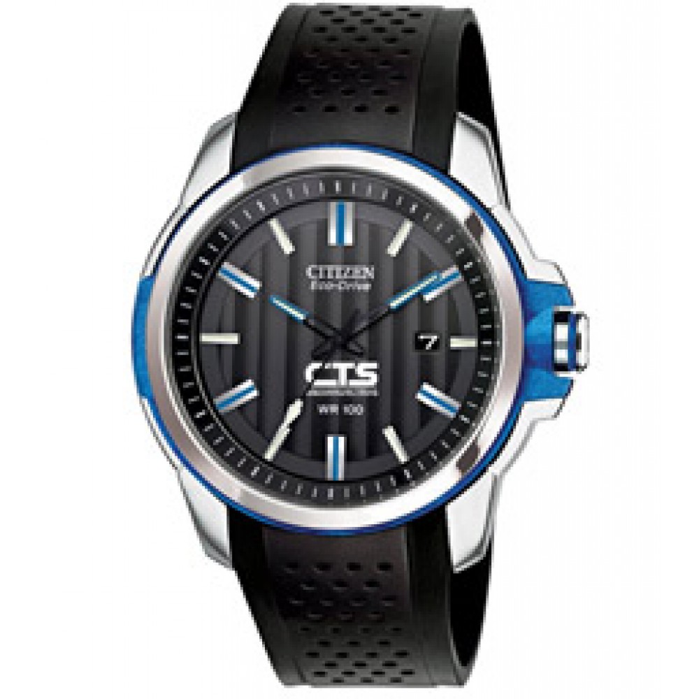 Citizen Eco-Drive Men's Sport Watch W/ Blue Accent Branded Citizen Eco-Drive Men's Sport Watch W/ Blue Accent Branded
