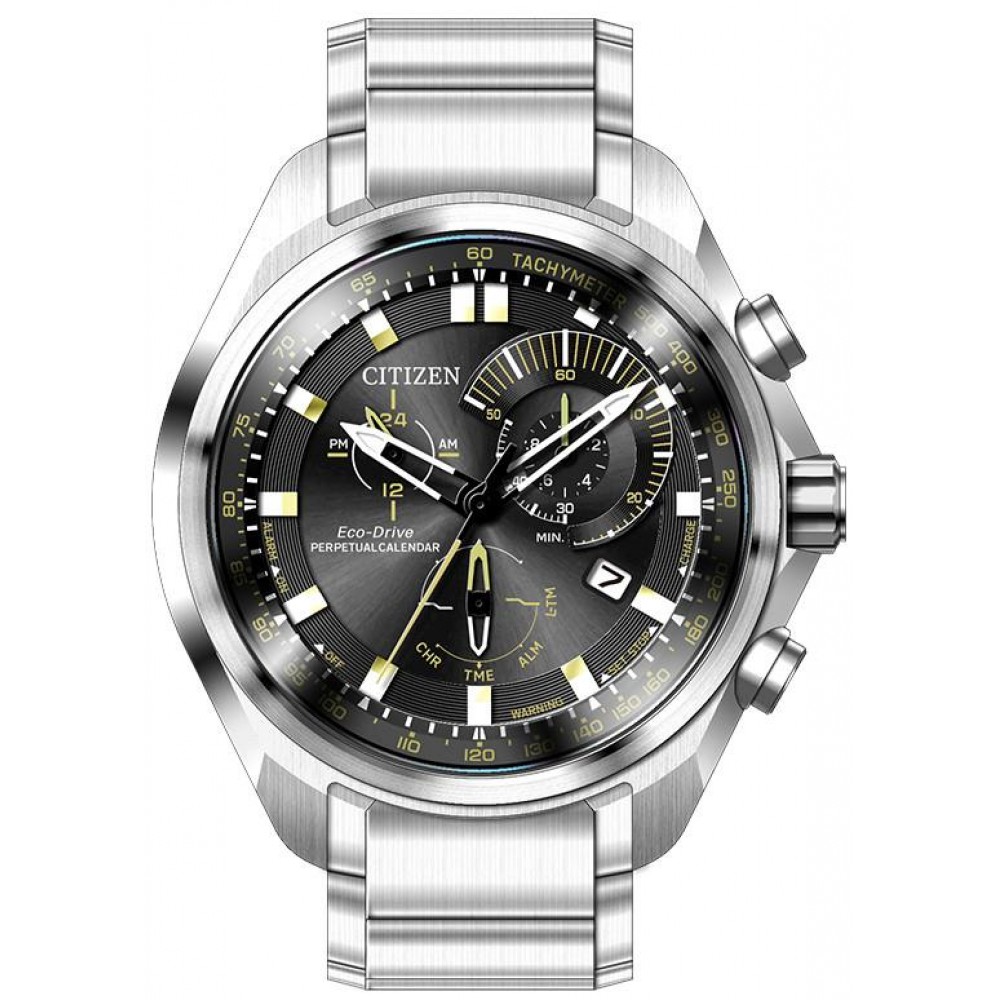 Custom Imprinted Citizen Men's Sport Luxury Eco-Drive Stainless Steel Bracelet Watch