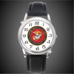 Unisex Size Leather Strap Watch Custom Imprinted