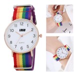 Custom Imprinted Rainbow Strap Watches For Women