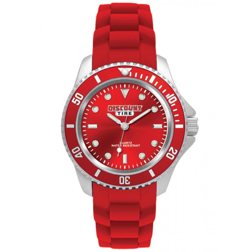 Logo Printed Pedre Red Sport Watch