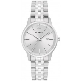 Bulova Watch Ladies' Corporate Exclusive Silver-tone Bracelet Watch, Silver Dial Custom Imprinted