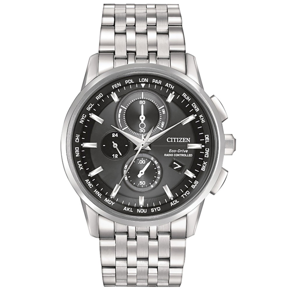 Men's Citizen World Chronograph AT Watch Logo Printed Men's Citizen World Chronograph AT Watch Logo Printed
