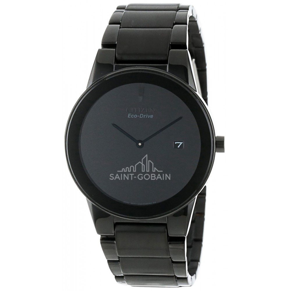Logo Printed Men's Citizen Eco-Drive Axiom Watch (Black) Logo Printed Men's Citizen Eco-Drive Axiom Watch (Black)