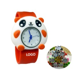 Panda Shaped Silicone Slap Wrap Watch Custom Imprinted  Panda Shaped Silicone Slap Wrap Watch Custom Imprinted
