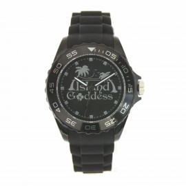 Custom Imprinted Pedre Beach Unisex Black Sport Watch  Custom Imprinted Pedre Beach Unisex Black Sport Watch