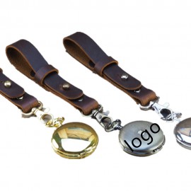 Classic Vintage Pocket Watch With Leather Belt Custom Imprinted  Classic Vintage Pocket Watch With Leather Belt Custom Imprinted