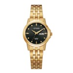 Citizen Ladies' Quartz Watch, Gold-tone with Black Dial Custom Imprinted