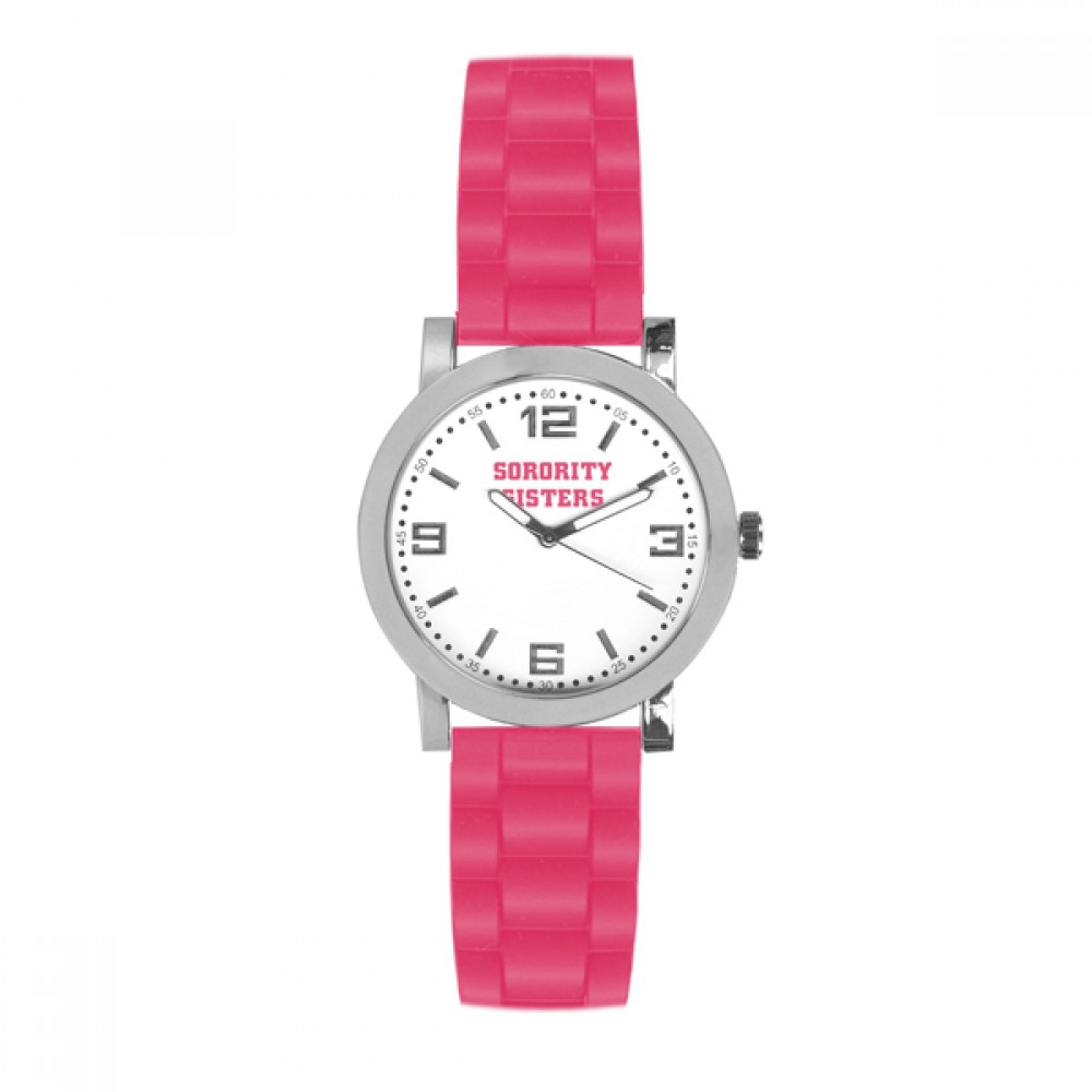 Branded Unisex Pedre Campus Sport Watch W/ Pink Polyurethane Strap