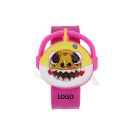 Custom Imprinted Silicone Robot Shape Slap Wrap Watch