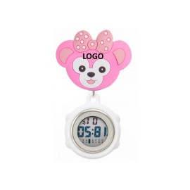 Logo Printed Cute Silicone Digital Display Pocket Nurse Watch