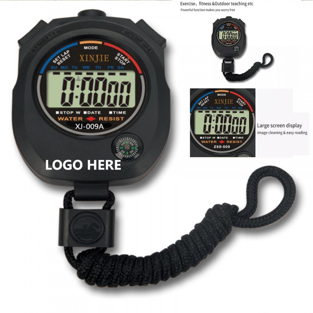 Sports Stop Watch w/Lanyard Branded
