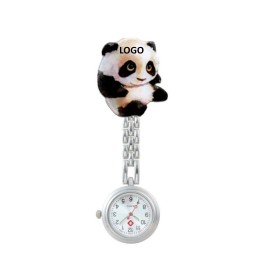 Pocket Clip Cute Panda Nurse Watch Custom Imprinted  Pocket Clip Cute Panda Nurse Watch Custom Imprinted