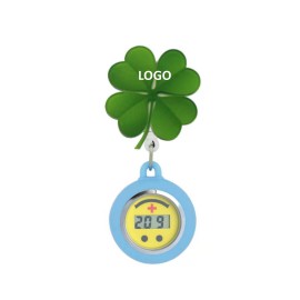Four-Leaf Clover Shape Stretchable Brooch Nurse Watch Custom Imprinted  Four-Leaf Clover Shape Stretchable Brooch Nurse Watch Custom Imprinted