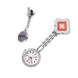 Logo Printed Medical Alloy Brooch Clip Nurse Watch