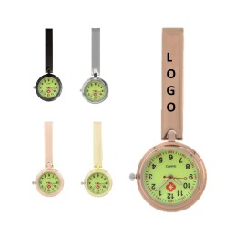 Luminous Stainless Steel Clip Brooch Nurse Watch Branded