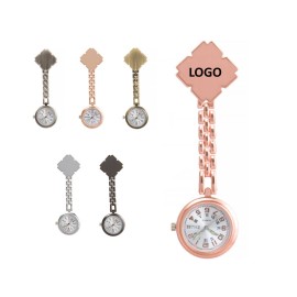 Logo Printed Stainless Steel Clip Brooch Nurse Watch