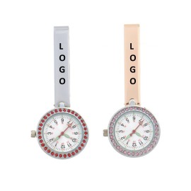 Diamond Pocket Clip Brooch Nurse Watch Logo Printed