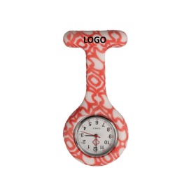 Logo Printed Pocket Silicone Patterned Clip Nurse Watch  Logo Printed Pocket Silicone Patterned Clip Nurse Watch
