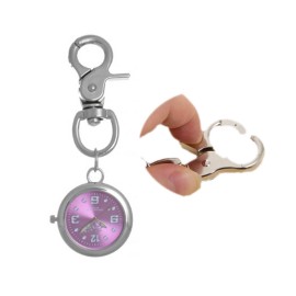 Logo Printed Stainless Steel Keychain Pocket Nurse Watch  Logo Printed Stainless Steel Keychain Pocket Nurse Watch