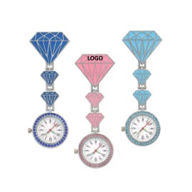 Diamond Shape Pocket Clip Nurse Watch Custom Imprinted  Diamond Shape Pocket Clip Nurse Watch Custom Imprinted