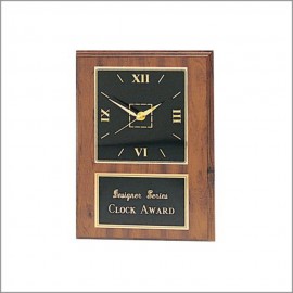 Cherry Finished Wall Clock Award Logo Printed