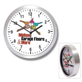 Custom Imprinted "Balance" 10" Brushed Metal Wall Clock