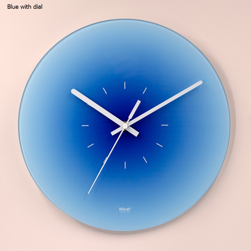 Glass Wall Clock Branded
