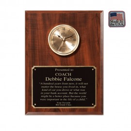 Custom Imprinted Quartz Clock Plaque Made In Usa