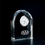 Custom Printed Crystal Arch Award Clock