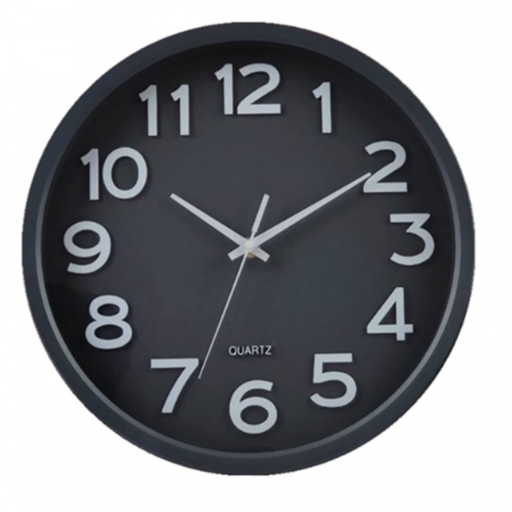 Black Wall Clock Branded