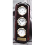 Wall Clock with Thermometer and Barometer 4 1/2" W X 13" H Custom Imprinted