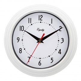 Custom Imprinted 8" White Equity by La Crosse Quartz Wall Clock