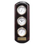Rosewood Wall Weather Station Branded