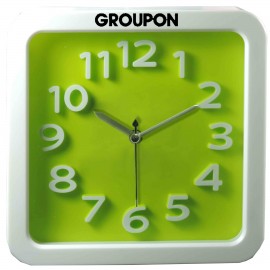 Custom Printed Large Retro Look Analog Alarm Clock (Lime Green)  Custom Printed Large Retro Look Analog Alarm Clock (Lime Green)