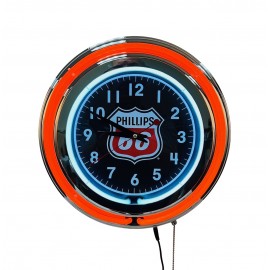 Double Ring Neon Wall Clock Branded