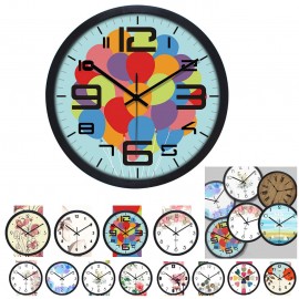 Round Plastic Wall Clock with Sweep Second Hand Custom Imprinted