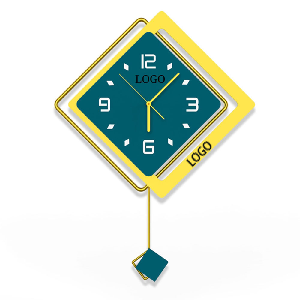 Diamond-shaped Wall Clock Custom Imprinted