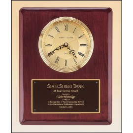 Custom Printed Rosewood Piano Finish Vertical Wall Clock (10.5"x13")