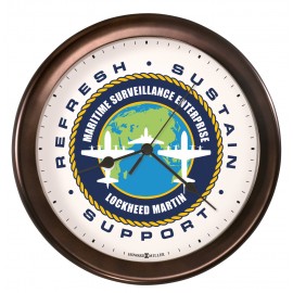 Logo Printed Howard Miller Virgo Bronze Finish Metal Wall Clock (Full Color Dial)  Logo Printed Howard Miller Virgo Bronze Finish Metal Wall Clock (Full Color Dial)