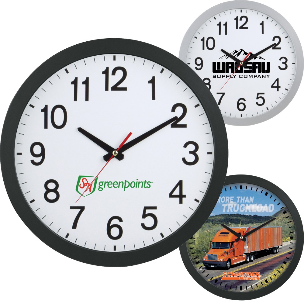 12" Slim Wall Clock Branded 12" Slim Wall Clock Branded