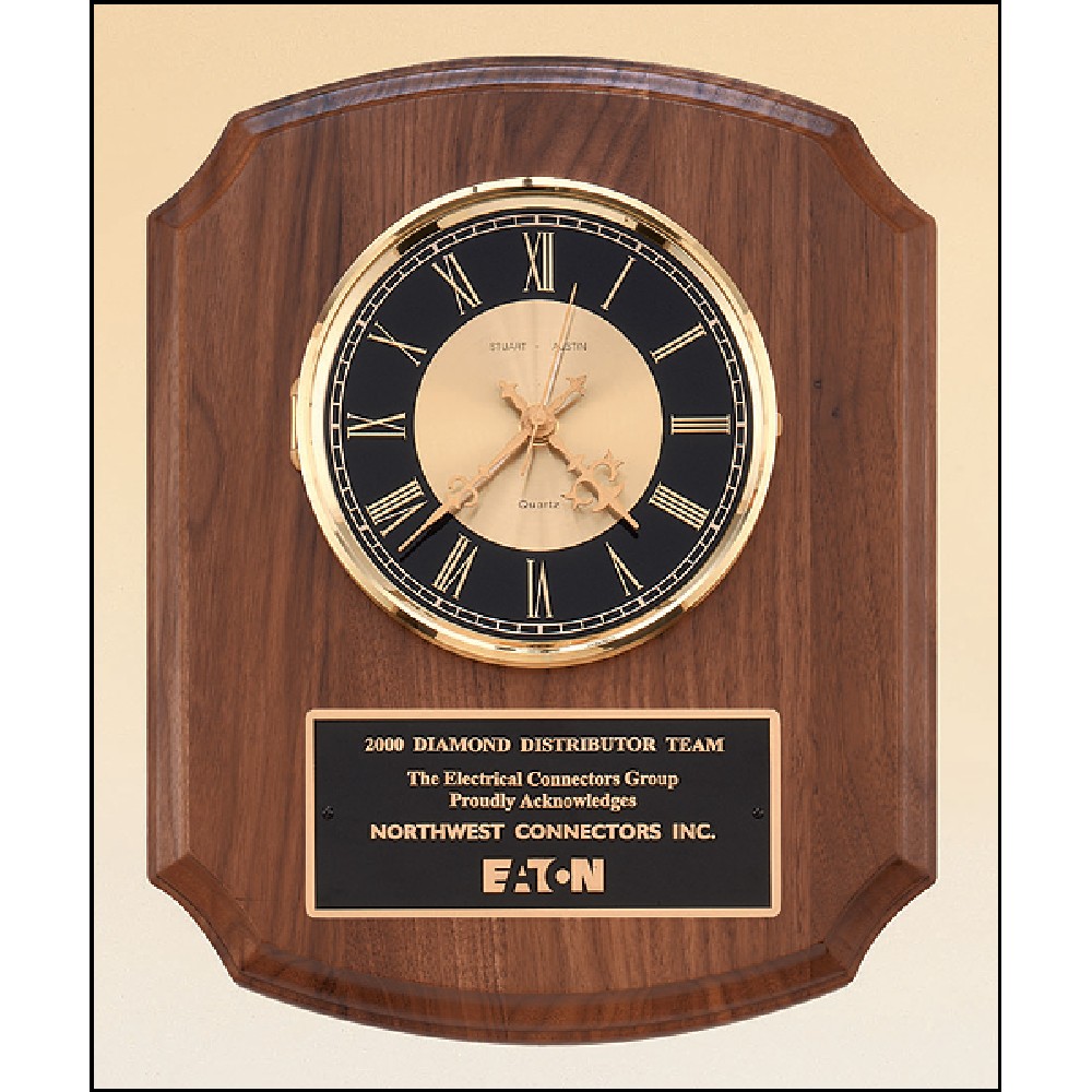 Custom Printed Walnut Vertical Wall Clock (10.5"x13") Custom Printed Walnut Vertical Wall Clock (10.5"x13")
