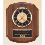 Custom Printed Walnut Vertical Wall Clock (10.5"x13")