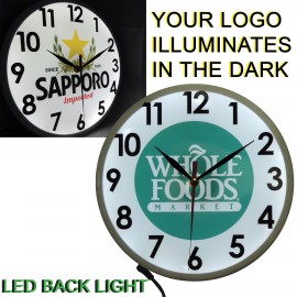 Logo Printed Full Color Wall Clock with Full LED Back Light  Logo Printed Full Color Wall Clock with Full LED Back Light